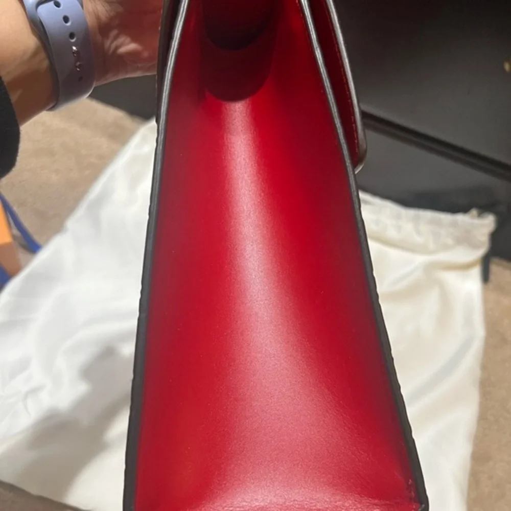 Guccissima Signature Medium Padlock Top Handle Bag Hibiscus Red. BRAND NEW - Picture 2 of 12